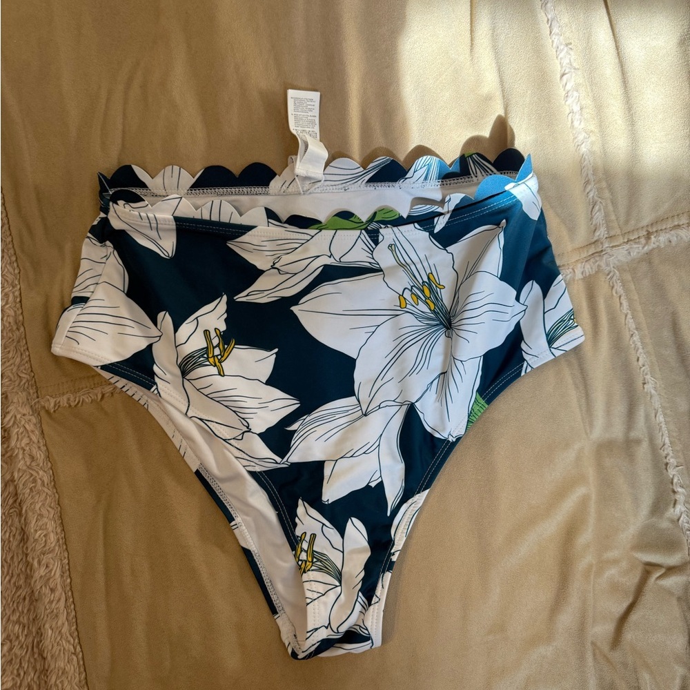 Floral High-Waisted Bikini Bottom - Cupshe brand, NWT